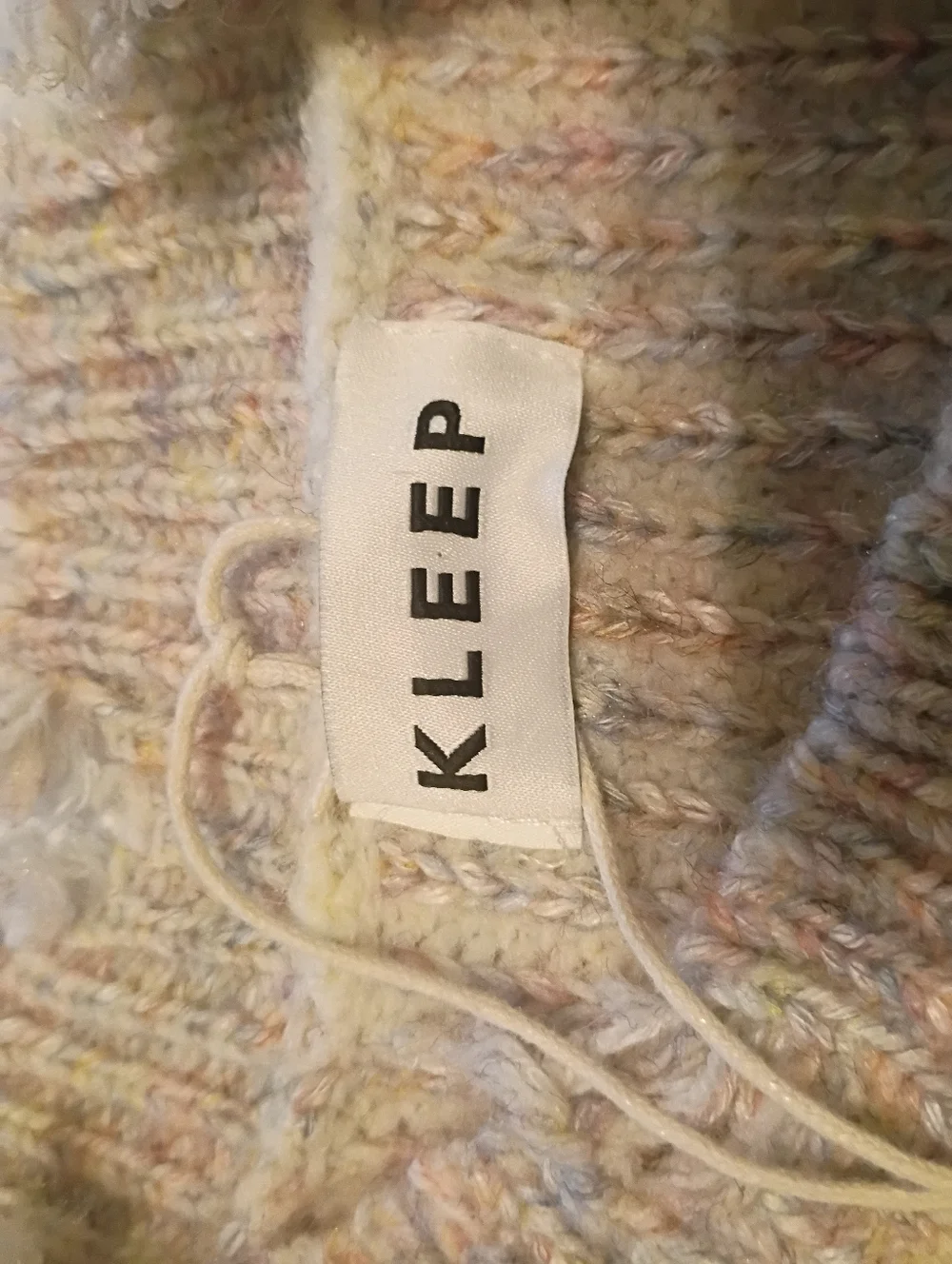 Kleep Men's Kelve Heavy Gauge‎ Distressed Knit Sweater Graphic Sz L NWT